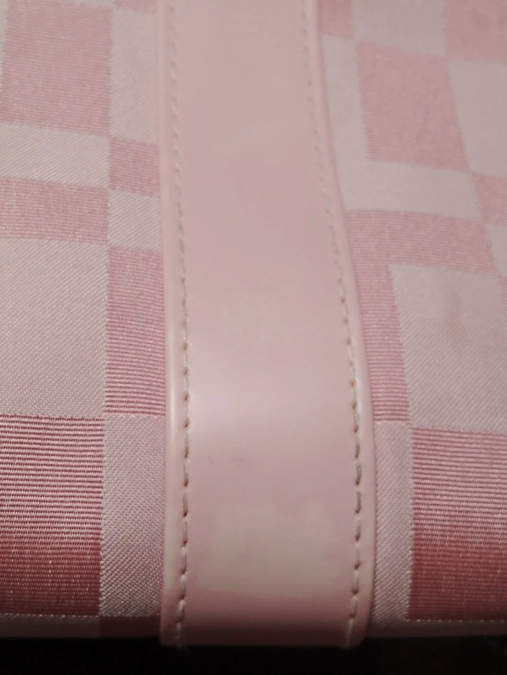 PINK CHECKERED HANGING COSMETIC BAG - Travel Organizer
